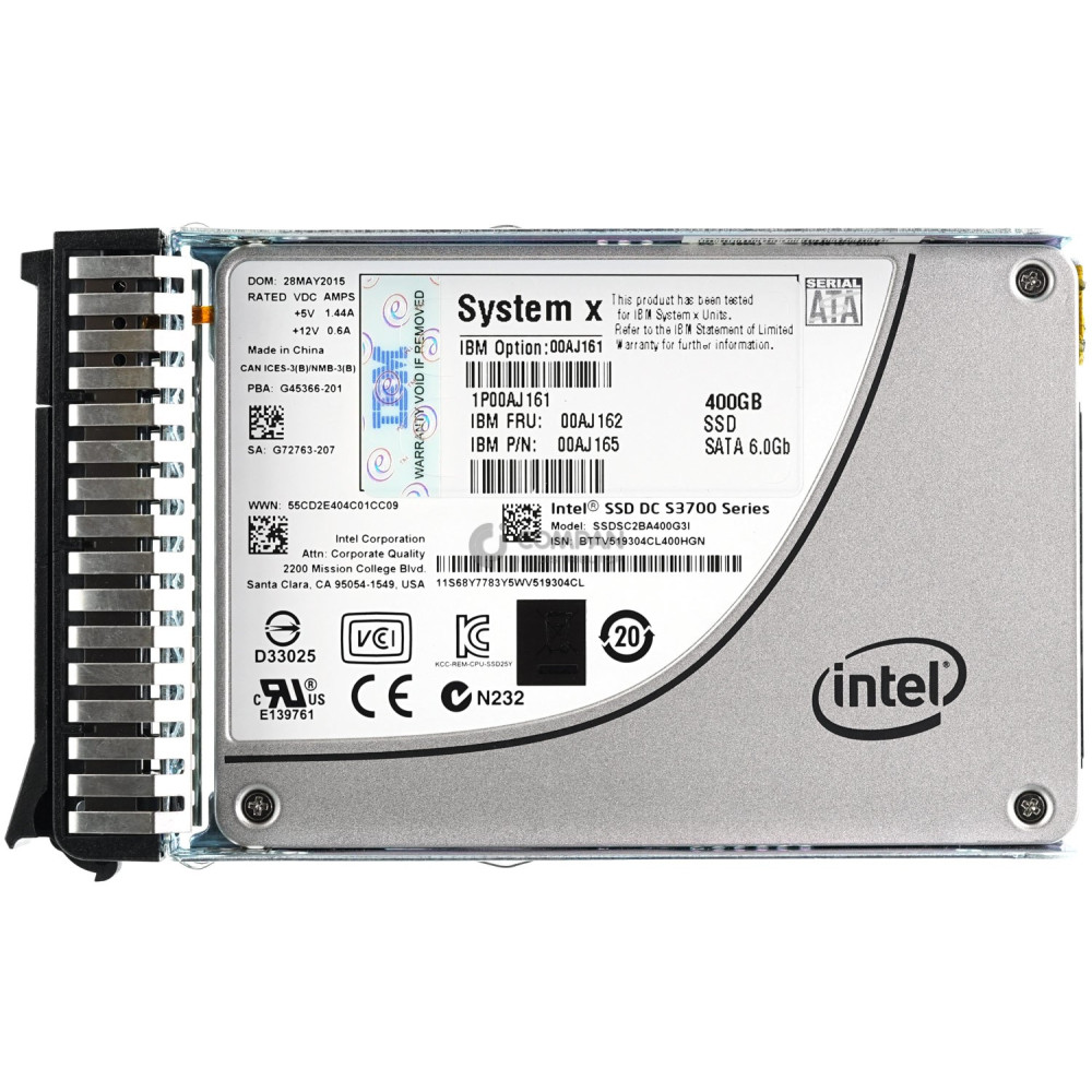 00AJ162 IBM 400GB SSD SAS 6G 2.5" SFF HOT-SWAP FOR X3850 X6
